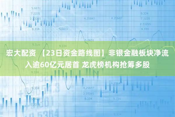 宏大配资 【23日资金路线图】非银金融板块净流入逾60亿元居首 龙虎榜机构抢筹多股